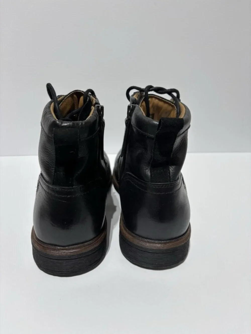 Aldo Men’s Diracien Black Leather Boots, Size 12 M